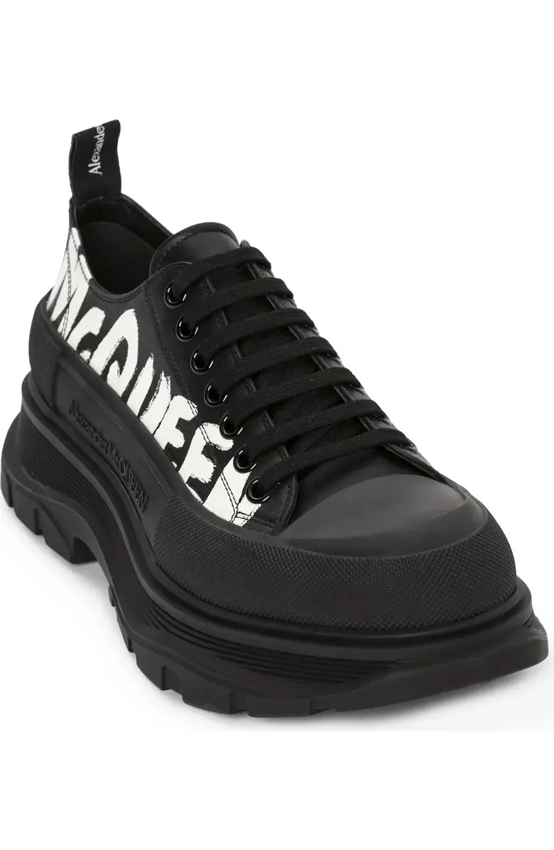 Alexander McQueen Tread Slick Graffiti Low Top Sneaker Size