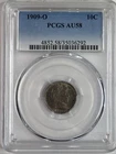 1909-O Barber Dime PCGS AU58