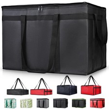 Insulated Food Delivery Bag, XXXL Insulated Reusable Grocery Cooler/Hot Bags,...