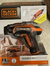 BLACK+DECKER BDCS50C 4V MAX Roto-Bit Cordless Screwdriver  +8 Bits & Charger NEW