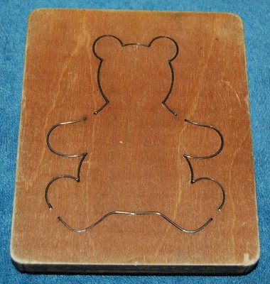 Ellison Wooden Die Teddy Bear #10, Complete & Functional