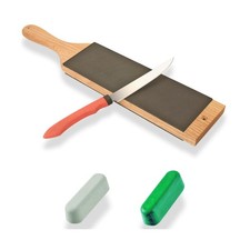 Leather Strop with Polishing Compound, Knife Stropping Kit for Sharpening  H...
