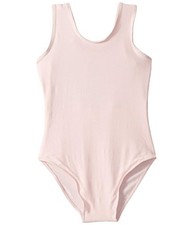 Flo Active Big Kids' Sparkle Back Mesh Tank Leotard - Pink