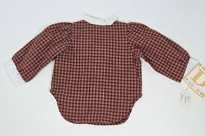 Lee Middleton Original Clothes Brick Red Plaid Long Sleeve Shirt Top #957 
