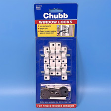Chubb - 8K118/M - Pack of 8 Wooden Window Locks - Window Security - White - New