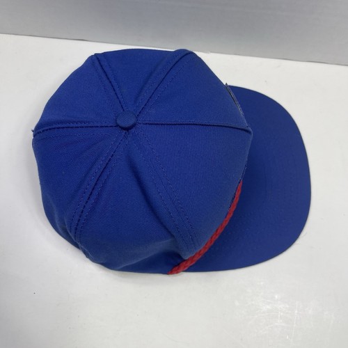 Vintage 80s Goodwrench Rockingham 200 Hat Cap Snap Back Blue 1989 Red Rope USA - Picture 6 of 12