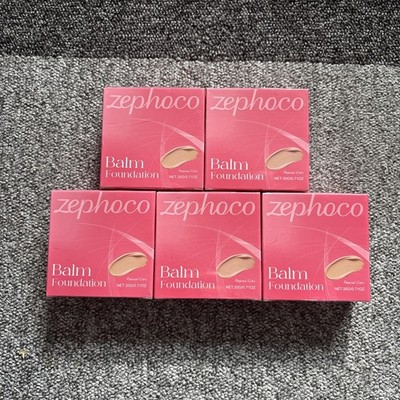 Zephoco Balsam Foundation natürliche Farbe 20 g x5 brandneu und versiegelt Ablaufdatum 2028