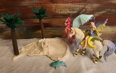Bayala SCHLEICH 42436 Treasure Island with Dragon Dolphin Fairy Unicorn Retired