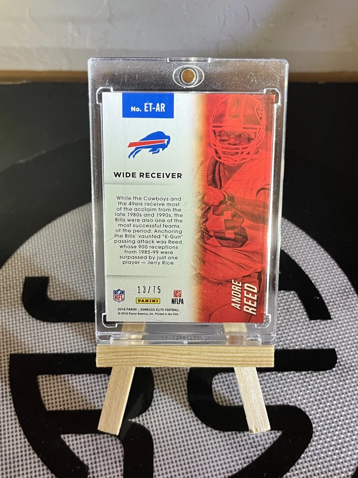 2016 Donruss Elite Etched in Time Red /75 Andre Reed #ET-AR HOF - Image 2 of 3