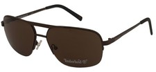 Timberland Sunglass Mens Brown Rectangle Aviator, Brown Lens TB7173. 49E