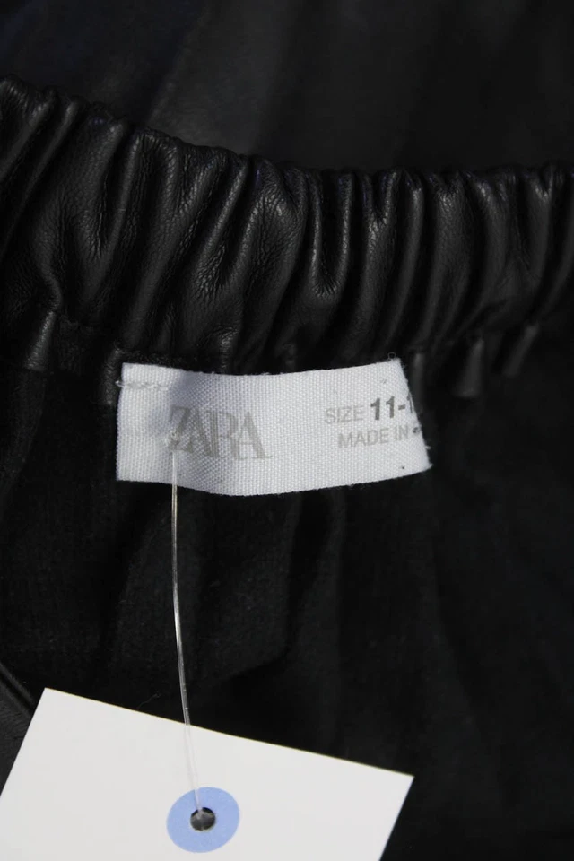 Zara Girls Elastic Waistband Lined Ankle Length Skirt Black Size 11-12Y - Image 3 of 4