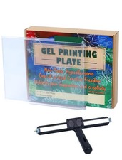 Gel Printing Plate Kit - 8" x 10" Printmaking Supplies Reusable Stamping Plat...