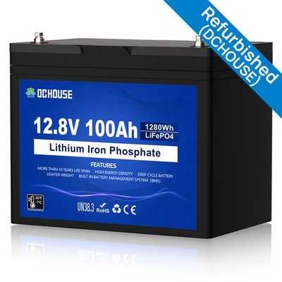 12V 100AH LiFePO4 Lithium Batterie,100A BMS 1280Wh für Trolling-Motor, Wohnmobil