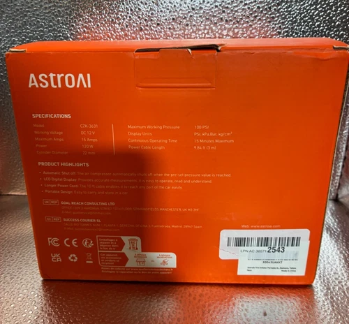 AstroAI Reifenfüller Tragbarer Luftkompressor Luftpumpe für Autoreifen - Bild 3 von 5