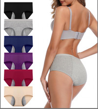 JojoQueen Period Panties For Women Cotton Underwear Soft Stretch 6 Pack L New