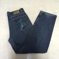 Levis Jeans Mens W36 L32 Blue Denim Signature Relaxed Straight Zip Fly Western 