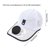 Solar Fan Hat Sun Visors Hat Summer Breathable Mesh Cap Solar USB Charging5U
