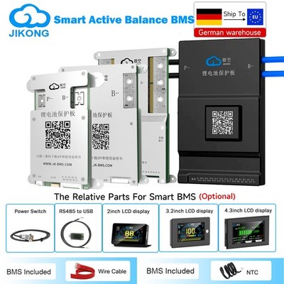JK BMS 4S-24S 40A-300A Li-ion LiFePo4 Akku Smart BMS mit Active Balance in BT
