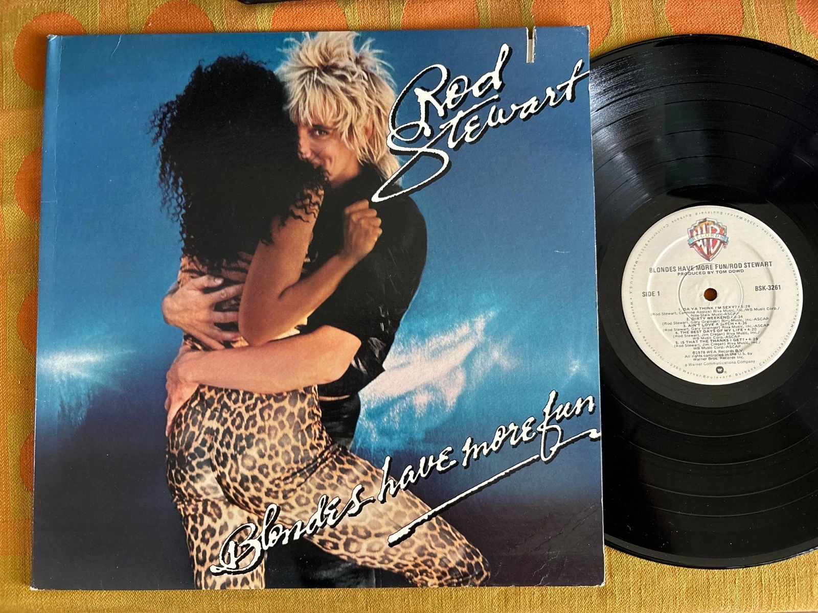 ROD STEWART BLONDES HAVE MORE FUN US original vinyl LP