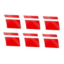 6PCS Wheel Rims Decal Stripes, Reflective Car Tire Stickers, Waterproof red