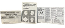 Vintage 1990 Sony WM-FX33/FX36 Operation Instructions Warranty Inserts Walkman