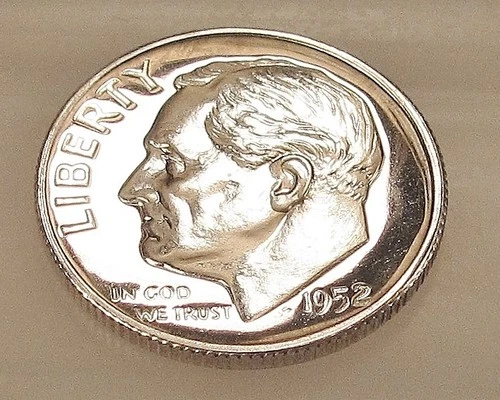 1952 Choice / Gem  Proof  "EYE CANDY" Dime 90% Silver Blazing Luster #303 ~ 12