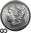 1887-S Morgan Silver Dollar Coin, Choice Uncirculated, Better Date