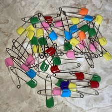 Diaper pins safety cap top colorful