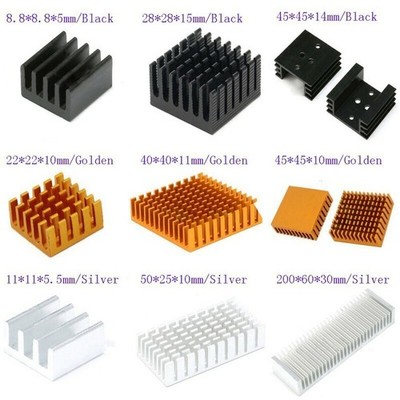 8.8mm ~ 200mm Aluminum Kleiner Kühlkörper Heatsink Kühler für elektronische Chip