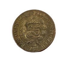 Rare 1968 Peru 1/2 Sol KM# 247 Brilliant Uncirculated
