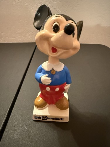 Vintage 1970s Walt Disney World Mickey Mouse Bobblehead Advertising