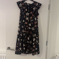 iHot Midi Dress Black Floral Size L