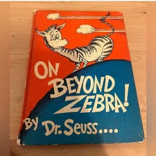 1st Edition 1st Print Hard Cover On Beyond Zebra! Dr Seuss Good condition