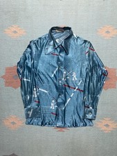 Vintage 70s long sleeve button shirt Mcgregor space disco boys 16 women  s Small