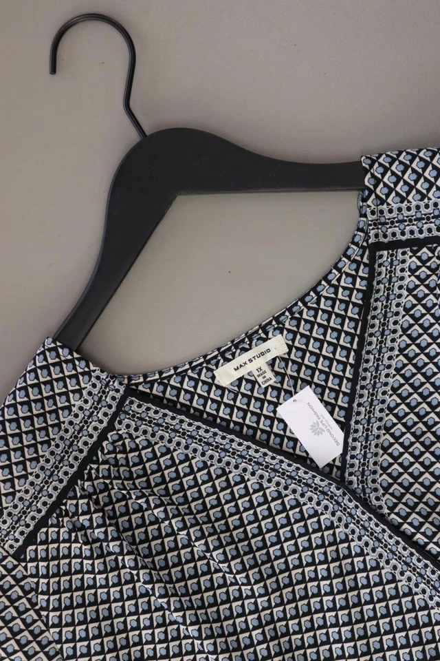 MAX STUDIO Langarmbluse Regular Bluse für Damen Gr. 44, XL blau aus Polyester - Bild 3 von 4