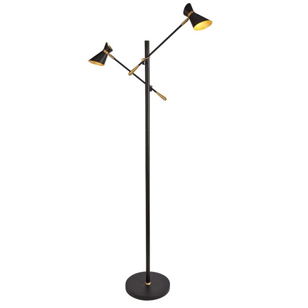 Led Steh Stand Lampe Leuchte Schwarz BüRo Flur Schlaf Wohn Zimmer Beleuchtung-image