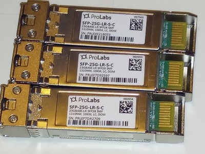 Lot of 3 ProLabs SFP-25G-LR-S-C SFP28  25G  Transceiver Module  Cisco Compatible