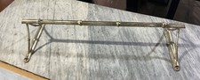 Vintage Set SILVER Metal Faux Bamboo Towel Racks  Hollywood Regency 1970s Spain