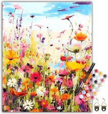 KEYIFA Paint by Numbers for Adults Fantasy Flowers, Painting by Number Canvas Ki