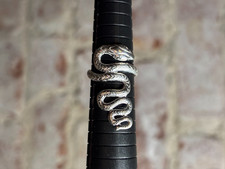 Sterling Silver Snake Ring Size 7.5 925 Serpent Statement