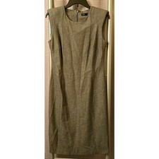 Banana Republic Womens Grey Quilted Shoulder Cap Sleeve Sheath Dress Size 6