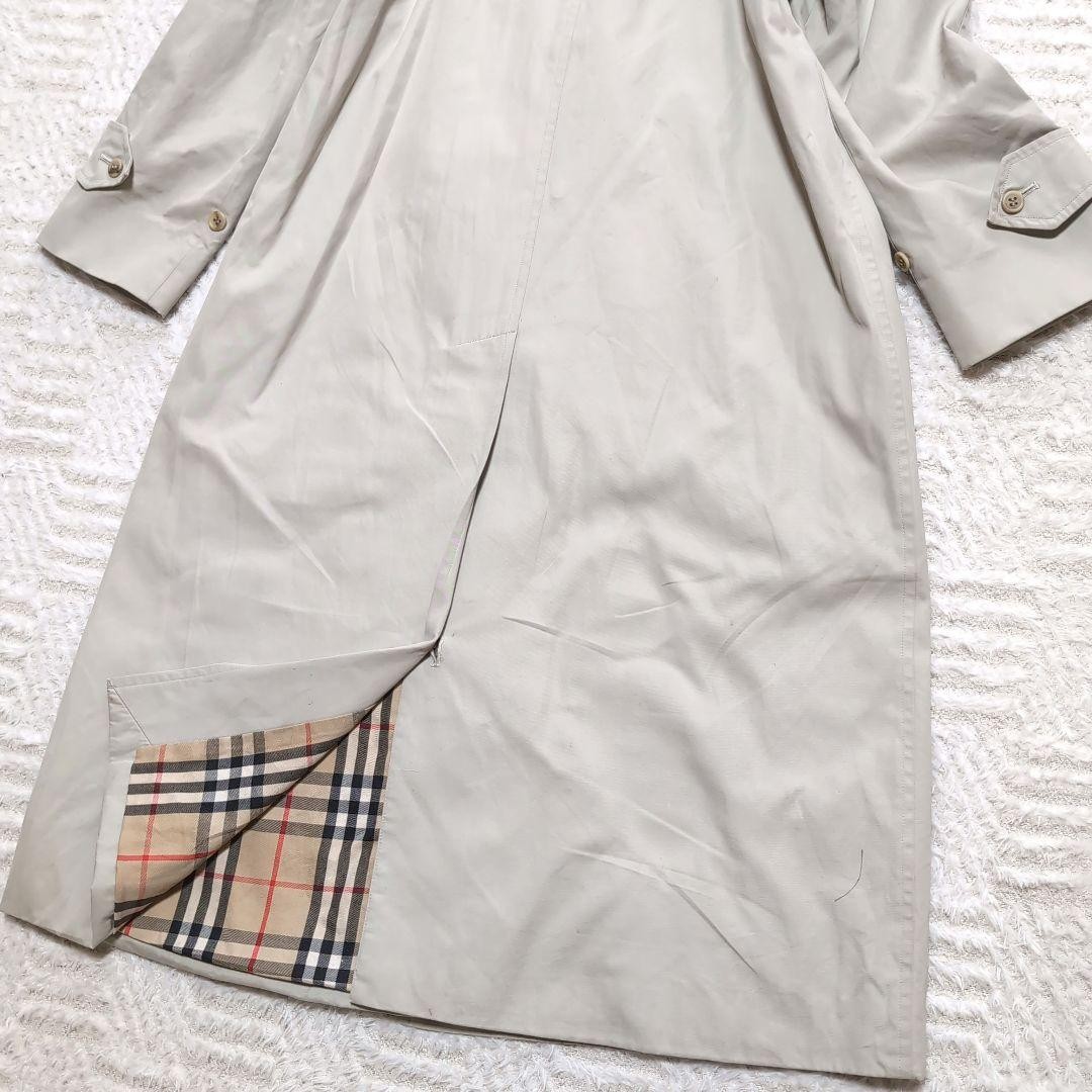 Burberry ivory trench coat with Nova check lining Vintage rare Men's From Japan thumbnail 7