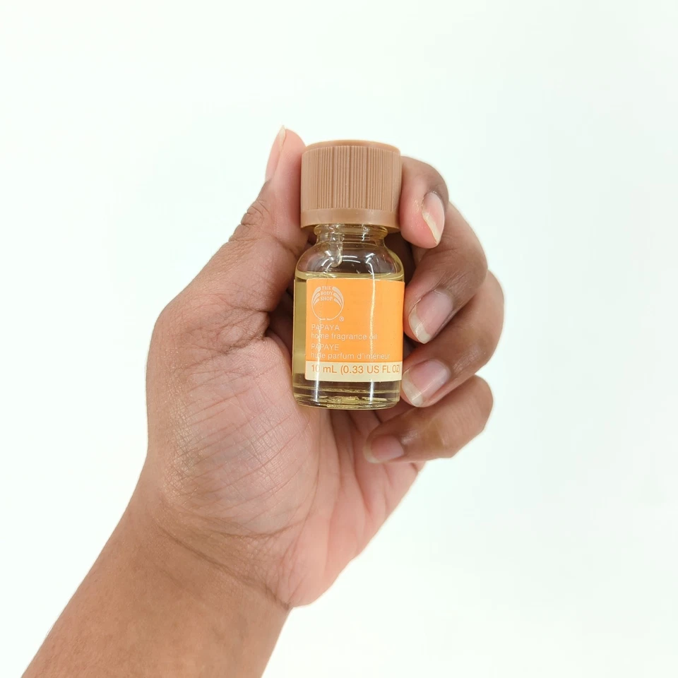 Aceite de fragancia para el hogar de papaya The Body Shop 10 ml 0,33 fl oz 90 % COMPLETO descontinuado Foto 2 de 4