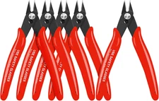 Hongway 5Pcs Wire Cutters, Micro Flush Cutters with Spring, Wire Cutting Pliers,