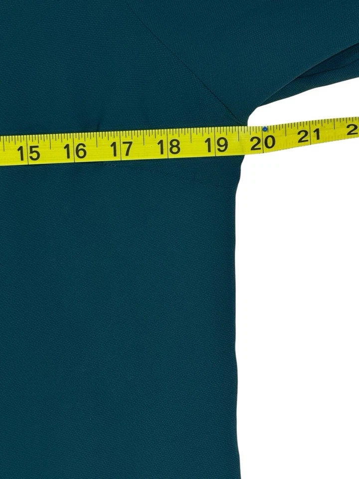 Meraki Women's Greenish Blue Top Blouse 3/4 Split Bell Sleeve Women's Size L - Image 4 of 4