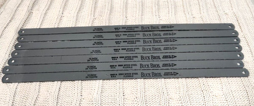 Lot Of 7 High Speed Steel Flexible Buck Bros. 12" 24 Tooth Hacksaw Blades