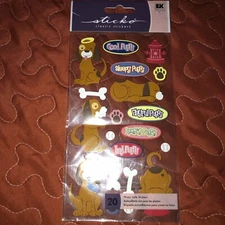 New Sticko 20 Pc Puppy Photo Safe Stickers