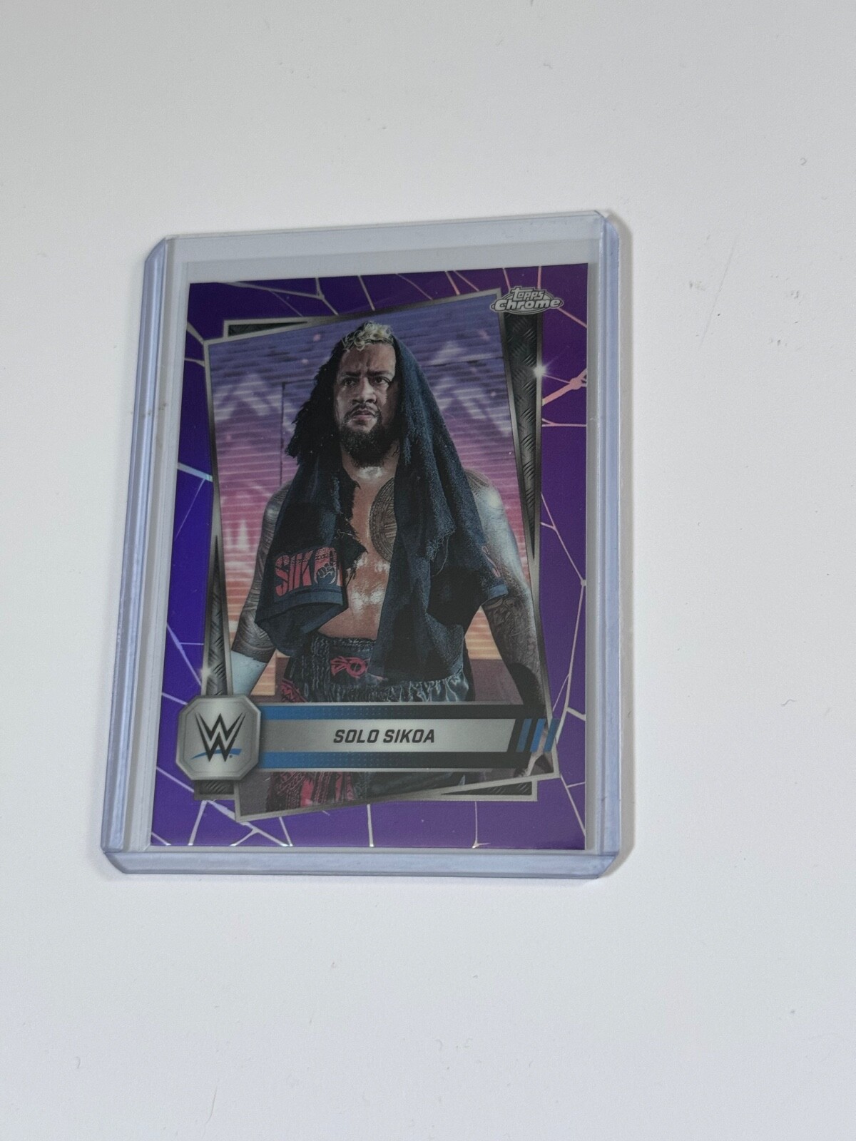 2025 Solo Sikoa Topps Chrome WWE Purple Refractor (hobby box exclusive)