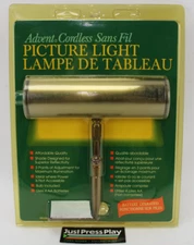 Vtg Advent Picture Light House of Troy Adjustable Battery Operated Brass Finish