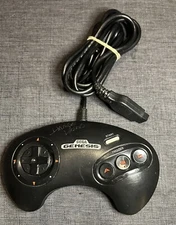 Sega Genesis Official OEM Controller 3 Button Red Button Model 1650 Clean Tested